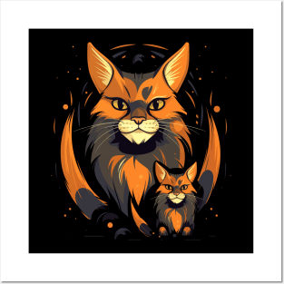 Somali Cat Fathers Day Posters and Art